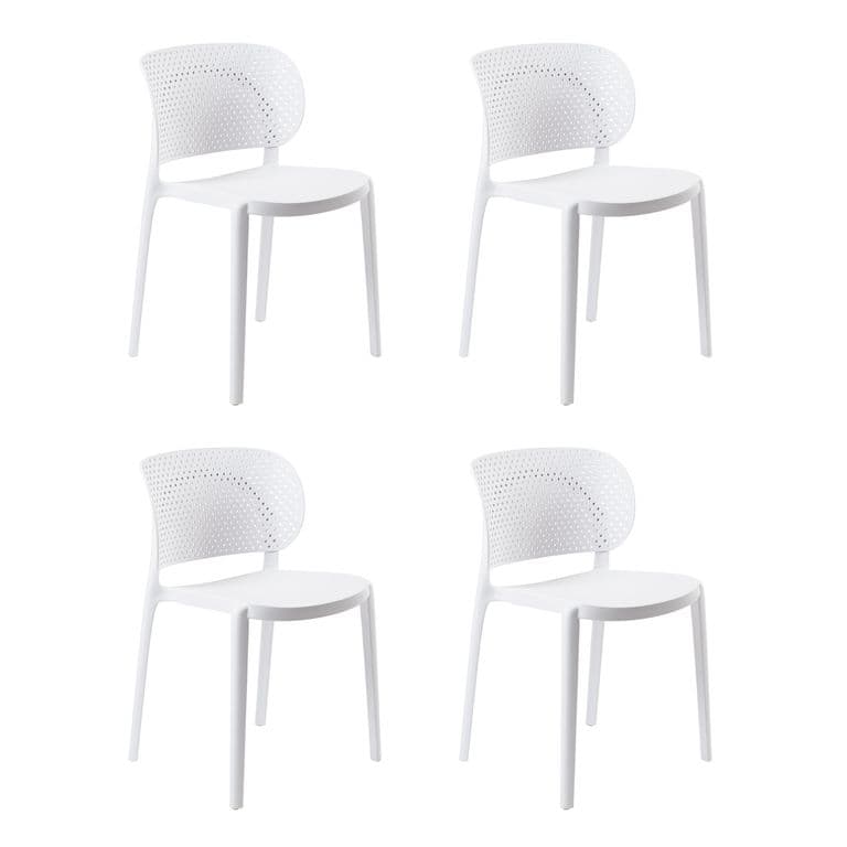 Pack 4 Sillas de Terraza Lorenzo Blanca