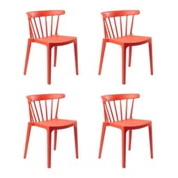 Pack 4 Sillas de Terraza Matera Roja