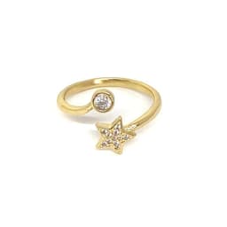 Anillo Luces Enchapado Oro 18K Dorado TALLA UNICA