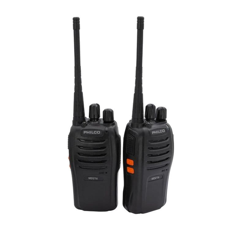 KIT RADIOTRANSMISORES PORTATIL 2 VIAS, ALCANCE 16KM, COLOR NEGRO