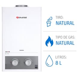 Calefont 8 litros Gas natural Tiro natural