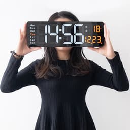 Reloj Digital Pared Cronometro Fecha Temperatura Con Control