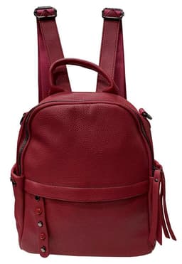 Mochila Cuero Mujer Rojo Rojo TALLA UNICA