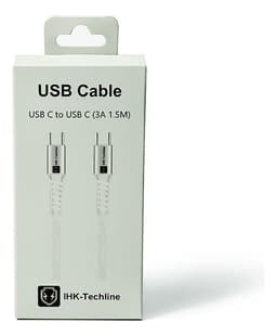 Cable C-C 1,5metros Carga Rapida Para Android y Iphone 15