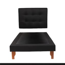 CAMA PLAZA Y MEDIA NEGRO LINO