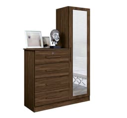 Comoda cajon con llave y espejo Belize cedro