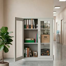 Estante Metalico Puertas de Vidrio con Repisas MPV Equimet
