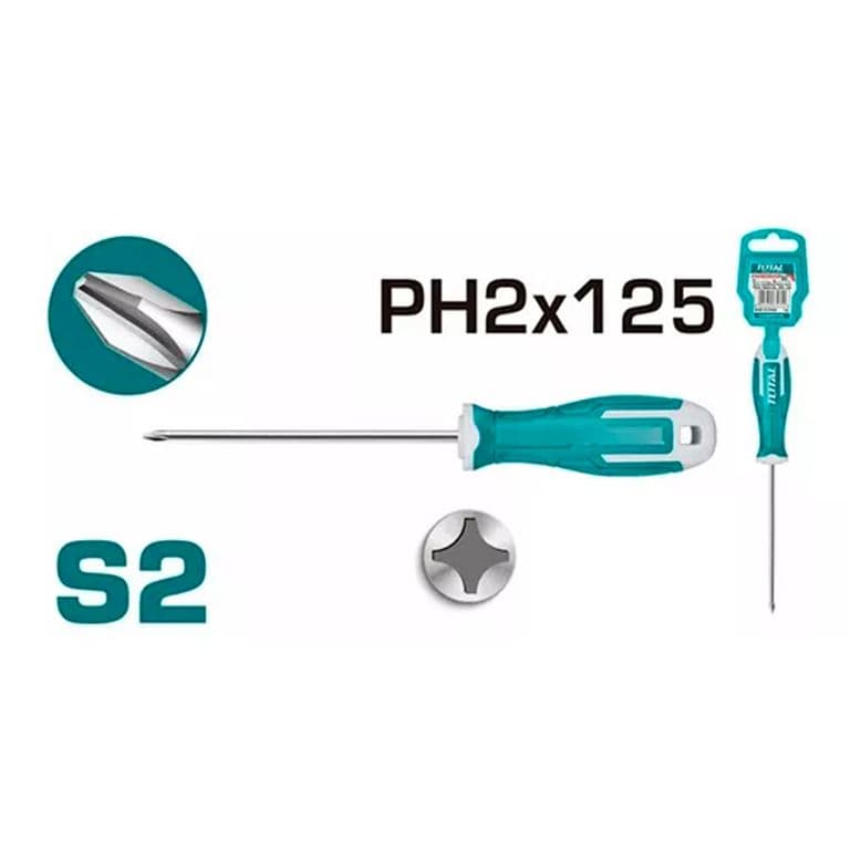 Destornillador Cruz S2 Ph2 125mm Total Tht26ph2125
