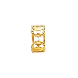 Anillo Bano Oro Amarillo 18k Rombos Ajustable TALLA UNICA