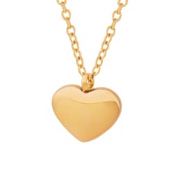 Collar Bano Oro Rosado 18k Corazon Liso Dorado TALLA UNICA