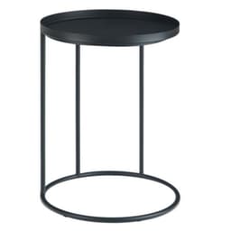 Mesa Lateral Metalica Negra Kabli 46x46x58 Hecho a Mano