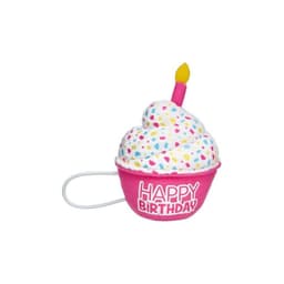 Accesorio cupcake rosado feliz cumpleanos