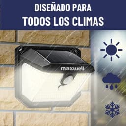 Foco Solar 178 Led Exterior Unitario + Sensor - Negro - Luz Calida