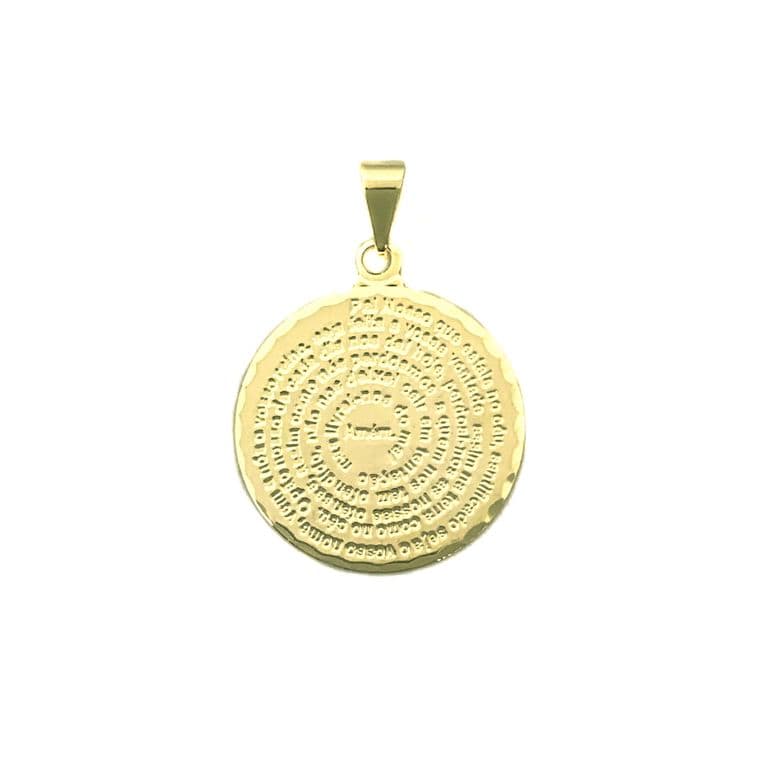 Colgante Padre Nuestro Lamina Enchapado Oro 18K Dorado TALLA UNICA