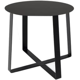Mesa Lateral Metalica Negra Berlin 40x40 Hecho a Mano.