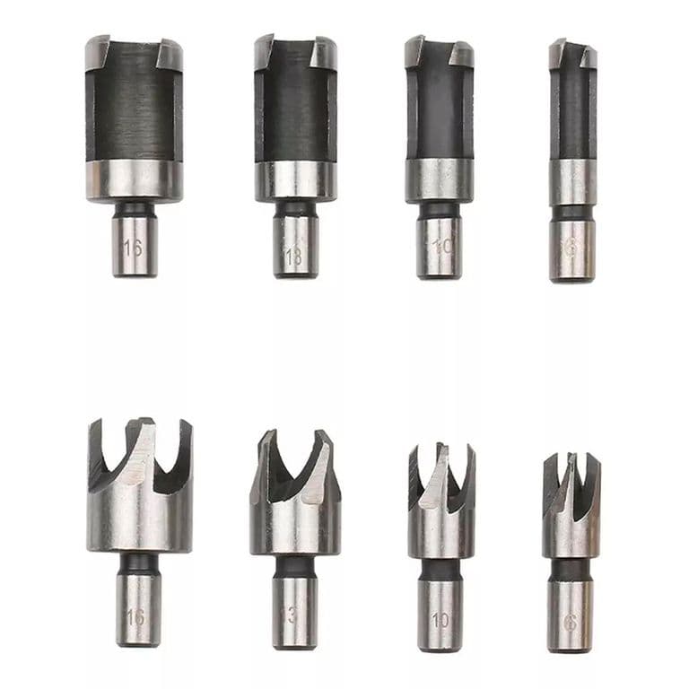 Kit Juego Brocas De Avellanado Carpinteria Chaflan 8 Pcs Km