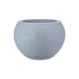 MACETERO GRIS CLARO FLORENCIA 24CM ALTO CON PLATO