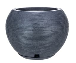 MACETERO GRAFITO FLORENCIA 32CM ALTO CON PLATO