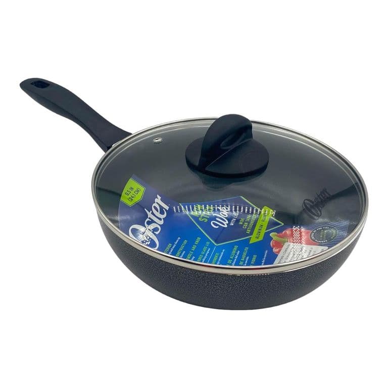 Sarten Wok con tapa antiadherente 24 cm Clairborne