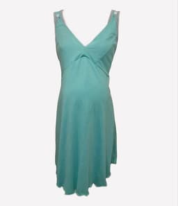 Camisa de dormir Maternal y Lactancia color Menta modelo Bretel Menta M