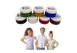 Pack 7 Pinturas Pote Cuerpo Y Cara Full Color Para Fiestas..