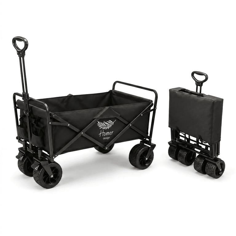 Carrito plegable XXL para camping compra con freno porta vaso