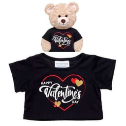 Polera negra estampado Happy Vday