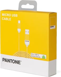 Cable de Datos Micro USB 1 MT Pantone High Speed Amarillo
