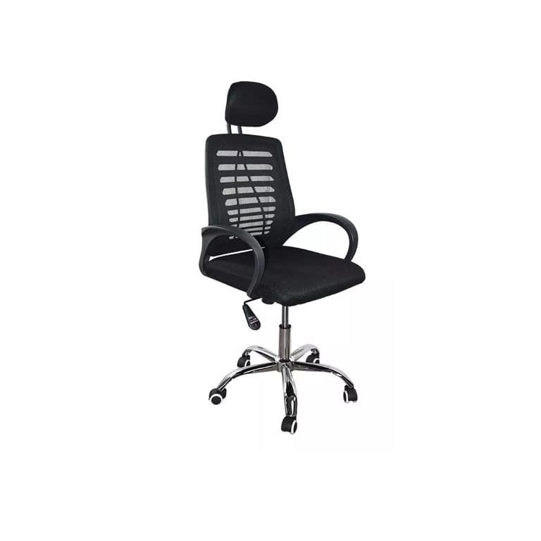 Silla De Oficina Con Apoya Brazos Color Negro - SC Negro
