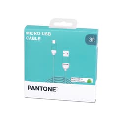 Cable de Datos Micro USB 1 MT Pantone High Speed Turquesa