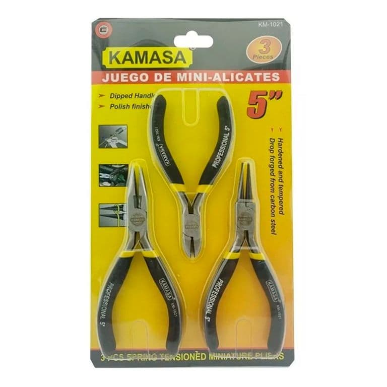 Set Kit Juego De Mini Alicates 5 Pulgadas 3 Piezas
