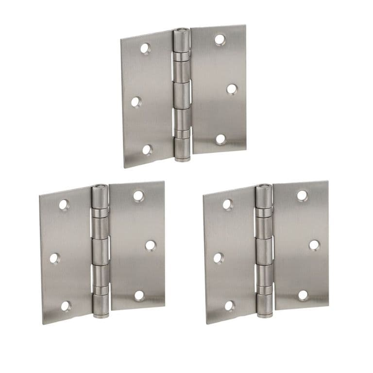 Pack 3 Bisagras Fierro Con Rodamiento 3,53,52,2mm - Plata