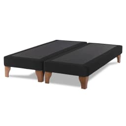 Base De Cama Europea King Negro Lino