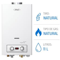 Calefont 11 Litros Gas Natural Tiro Natural Hitech Hydro 22