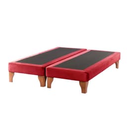 Base De Cama Europea King Rojo Felpa