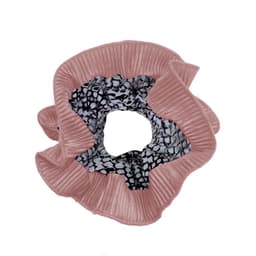 Scrunchie Collet Begonia M Piton Rosado Plisado