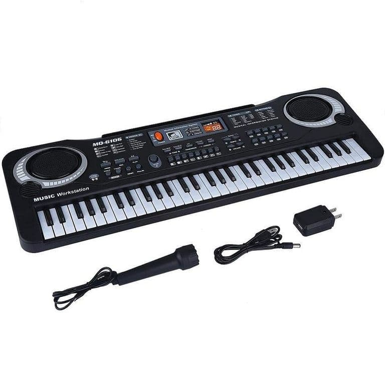 Piano Teclado Electronico Digital 61 Teclas con Microfono.