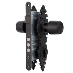 Cerradura Embutida Urbano Rustica B60 Negra de Acceso con Pomo Exterior Fijo