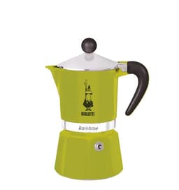 Cafetera Italiana Rainbow Verde 3 Tazas 130ml