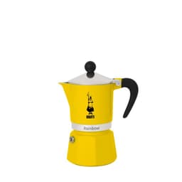Cafetera Italiana Rainbow Amarilla 3 Tazas 130ml