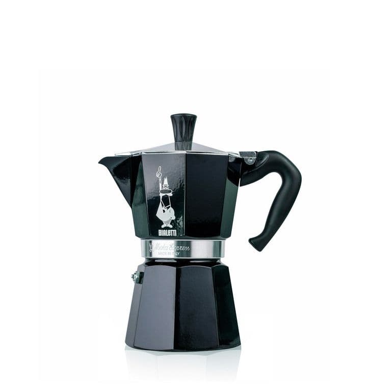 Cafetera Italiana 3 Tazas 130ml Negra