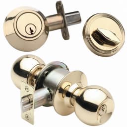 Cerradura acceso Ball + Cerrojo Bronce