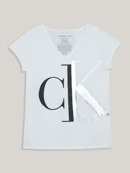 Polera Nina Split Monogram Blanco Blanco S