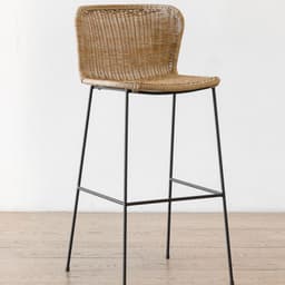 Taburete Golfet Natural Alto Amoble Chocolate
