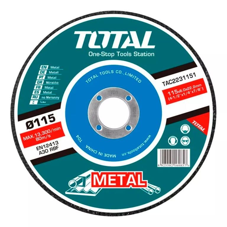 Disco De Desbaste Para Metal 115mm Total Tac2231151