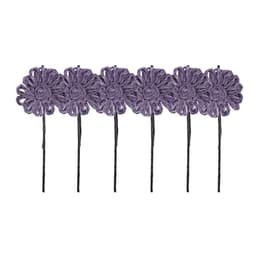 Flor Yute Lila 25 cm Pack 6 un.
