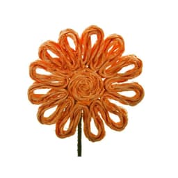Flor Yute Naranja 38 cm Pack 6 un.