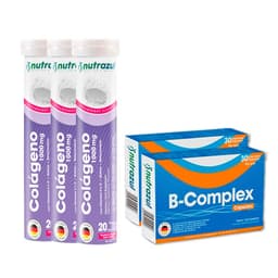 Colageno Marino Hidrolizado 1000 mg (3) + B-Complex Capsulas (2) -Pack 5 unidades..