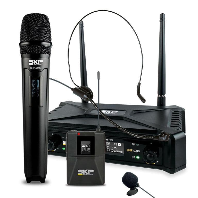 Kit Microfono Inalambrico UHF 400D