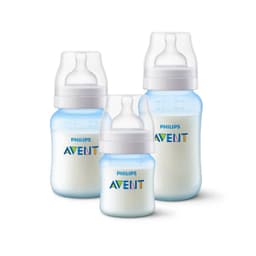Set mamadera anti-colic 125 ML+260ML+330 ML Azul